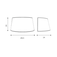 Abajur AMADEO, alb, finisaj textil 2