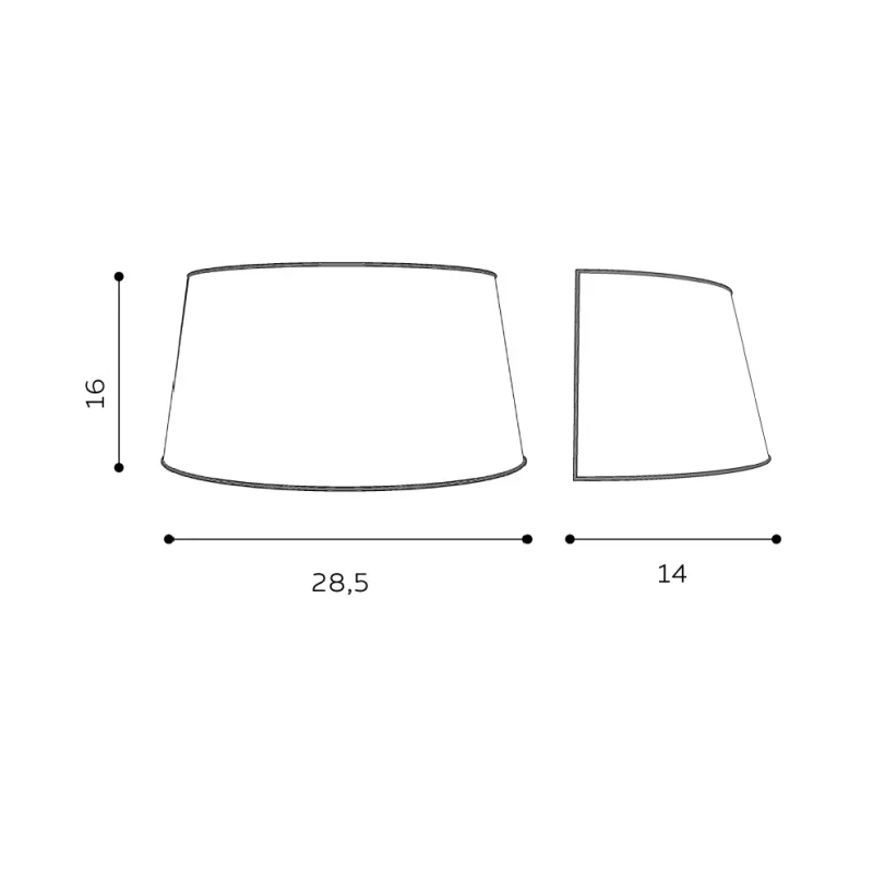 Abajur AMADEO, alb, finisaj textil 2
