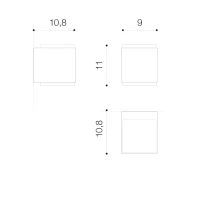 Aplică ARBAX, gri închis, finisaj mat, 230V, LED, 2x13W, 311lm, 3000K, CRI ≥80, IP54 2
