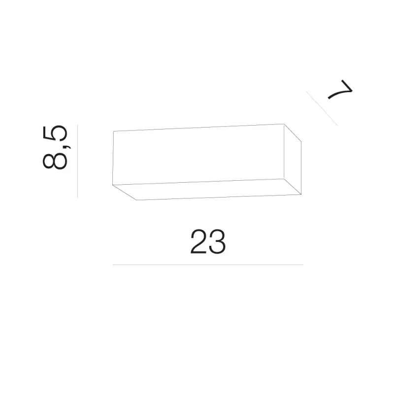 Aplică ARCHO A, aluminiu, finisaj periat, 230V, G24, 1x18W, IP20 2