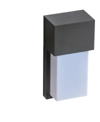 Aplică ARIDA, gri închis, finisaj mat, 230V, E27, 1x18W, IP54