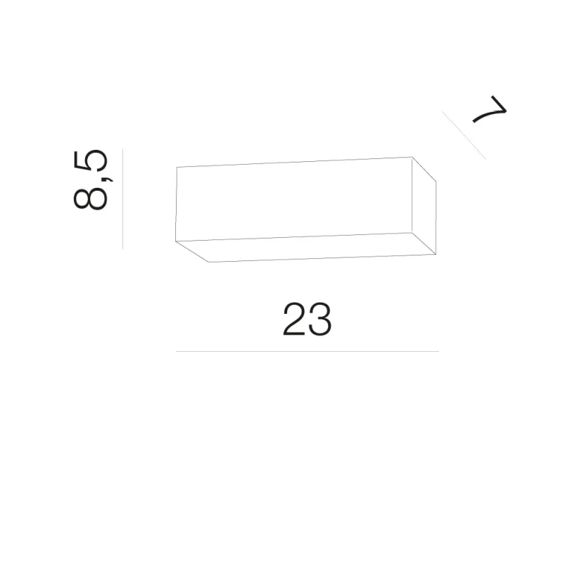 Aplică ARCHO A, crom, finisaj strălucitor, 230V, G24, 1x18W, IP20 2