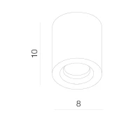 Spot aparent ARO, alb, finisaj mat, 230V, GU10, 1x40W, IP54 2