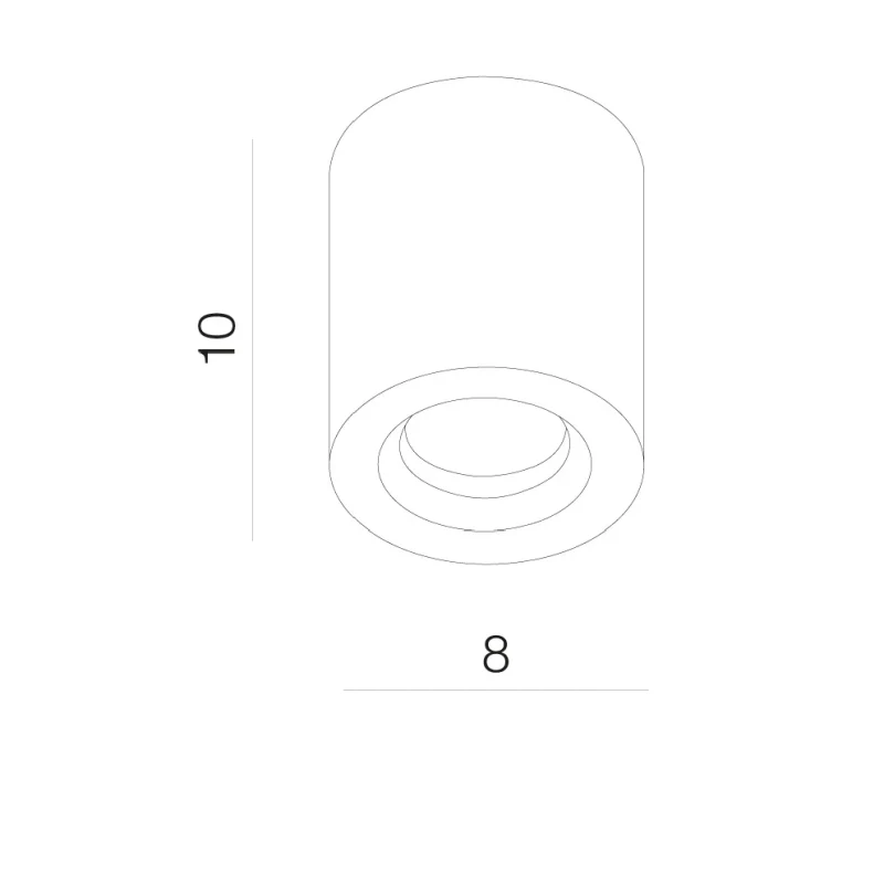 Spot aparent ARO, alb, finisaj mat, 230V, GU10, 1x40W, IP54 2