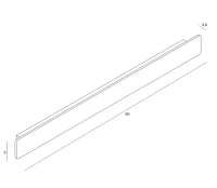 Aplică BASENTO, alb, finisaj mat, 230V, LED, 2x30W, 2400lm, 3000-4000K, CRI ≥80, CCT, IP20 2