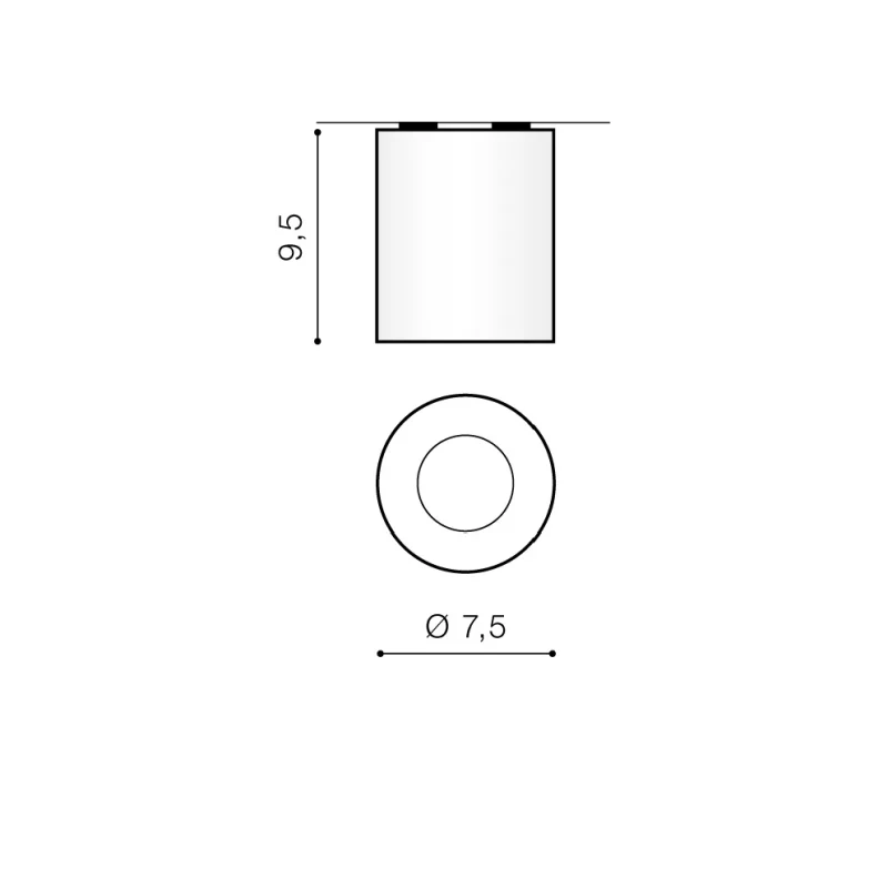 Spot aparent BORIS, negru, finisaj mat, 230V, GU10, 1x40W, IP20 2