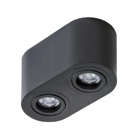 Spot aparent BRANT, negru, finisaj mat, 230V, GU10, 2x40W, IP20