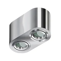 Spot aparent BRANT, crom, finisaj strălucitor, 230V, GU10, 2x40W, IP44