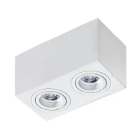 Spot aparent BRANT, alb, finisaj mat, 230V, GU10, 2x40W, IP20