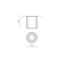Spot aparent BRANT, alb, finisaj mat, 230V, GU10, 1x40W, IP44 2