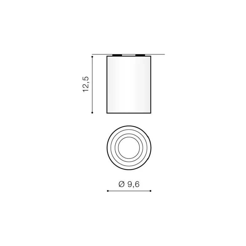 Spot aparent BROSS, alb, finisaj mat, 230V, GU10, 1x40W, IP20 2