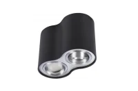 Spot aparent BROSS, negru, finisaj mat, 230V, GU10, 2x40W, IP20