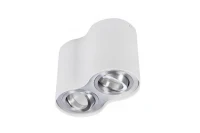Spot aparent BROSS, alb, finisaj mat, 230V, GU10, 2x40W, IP20