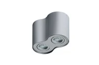 Spot aparent BROSS, gri deschis, finisaj mat, 230V, GU10, 2x40W, IP20