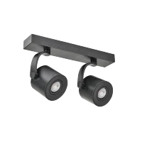 Spot aparent BROSS, negru, finisaj mat, 230V, GU10, 2x40W, IP20