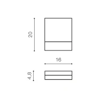 Aplică CIVITA, gri închis, finisaj mat, 230V, LED, 1x15W, 710lm, 2900K, CRI ≥80, IP54 2