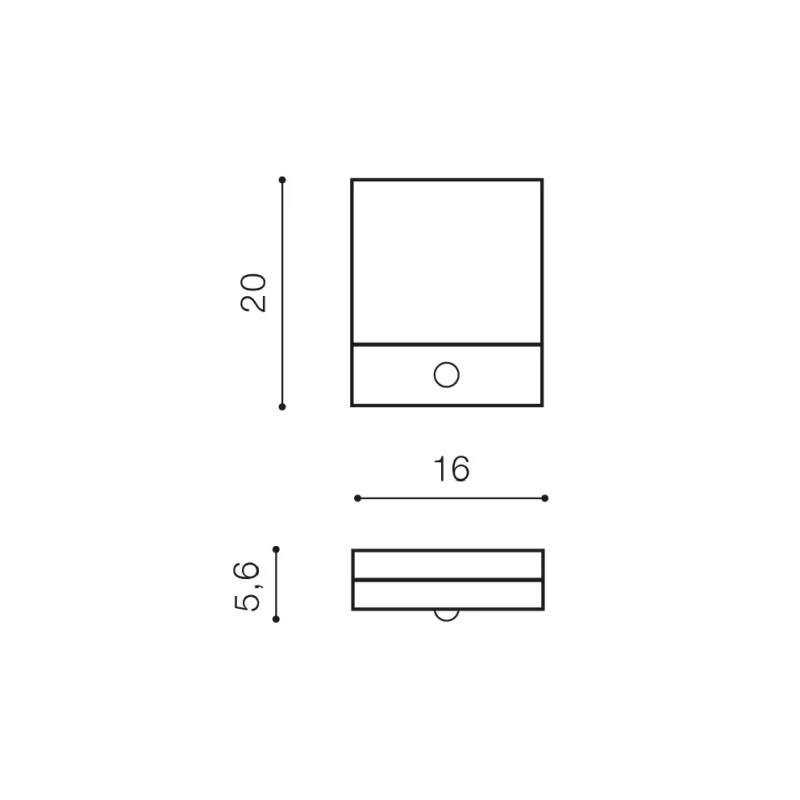 Aplică CIVITA, gri închis, finisaj mat, 230V, LED, 1x15W, 710lm, 2900K, CRI ≥80, IP54, cu senzor mișcare 2