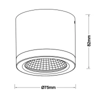 Spot aparent CONYON, negru, finisaj mat, 230V, LED, 1x10W, 600lm, 3000-4000-6000K, CRI ≥90, CCT, IP54 2