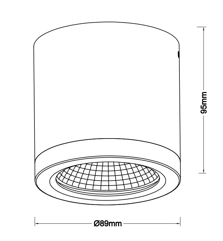 Spot aparent CONYON, alb, finisaj mat, 230V, LED, 1x15W, 900lm, 3000-4000-6000K, CRI ≥90, CCT, IP54 2