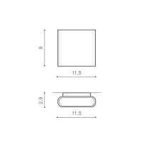 Aplică CREMONA S, alb, finisaj mat, 230V, LED, 2x7W, 143lm, 2900K, CRI ≥80, IP54 2