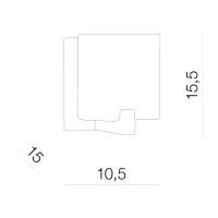 Aplică CROSS I, argintiu, finisaj periat, 230V, E14, 1x40W, IP20 2