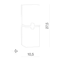 Aplică CROSS, argintiu, finisaj periat, 230V, E14, 2x40W, IP20 2
