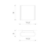 Aplică CREMONA S, negru, finisaj mat, 230V, LED, 2x7W, 157lm, 2900K, CRI ≥80, IP54 2