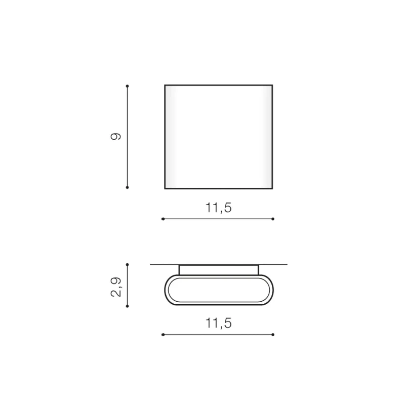 Aplică CREMONA S, gri închis, finisaj mat, 230V, LED, 2x7W, 143lm, 2900K, CRI ≥80, IP54 2