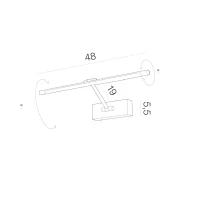 Aplică DAVINCI, nickel, finisaj mat, 230V, LED, 1x10W, 331lm, 3000K, CRI ≥90, IP20 2