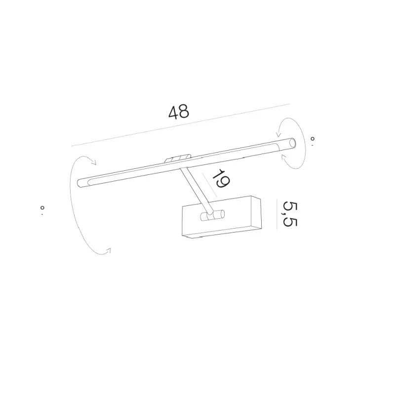 Aplică DAVINCI, nickel, finisaj mat, 230V, LED, 1x10W, 331lm, 3000K, CRI ≥90, IP20 2