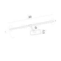 Aplică DAVINCI, auriu, finisaj strălucitor, 230V, LED, 1x20W, 607lm, 3100K, CRI ≥90, IP20 2