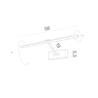 Aplică DAVINCI, auriu, finisaj strălucitor, 230V, LED, 1x12W, 367lm, 3000K, CRI ≥90, IP20 2