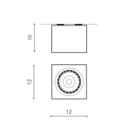 Spot aparent ECO, negru, finisaj mat, 230V, ES111 + GU10, 1x50W, IP20 2