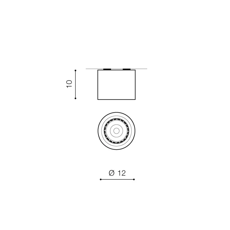 Spot aparent ECO, alb, finisaj mat, 230V, ES111 + GU10, 1x50W, IP20 2