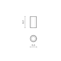 Spot aparent EIGER, alb, finisaj mat, 230V, GU10, 1x40W, IP54 2