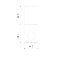 Spot aparent ELOY, negru, finisaj mat, 230V, GU10, 1x40W, IP20 2