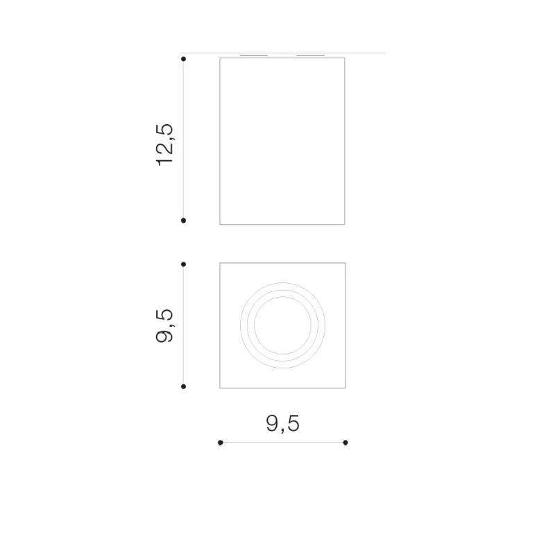 Spot aparent ELOY, alb, finisaj mat, 230V, GU10, 1x40W, IP20 2