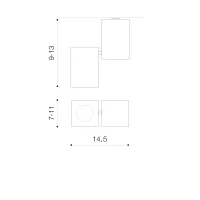 Spot aparent FLAVIO, alb, finisaj mat, 230V, GU10, 1x40W, IP20 2
