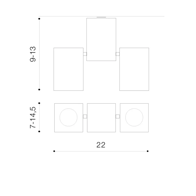 Spot aparent FLAVIO, alb, finisaj mat, 230V, GU10, 2x40W, IP20 2
