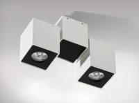 Spot aparent FLAVIO, alb, finisaj mat, 230V, GU10, 2x40W, IP20