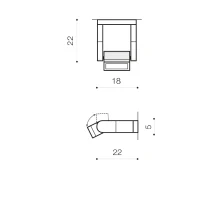 Aplică FRAME, gri deschis, finisaj mat, 230V, LED, 1x8W, 332lm, 3100K, CRI ≥80, IP65 2