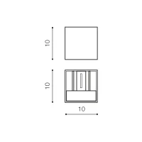 Aplică GAMBINO, gri deschis, finisaj mat, 230V, LED, 2x6W, 480lm, 3000K, CRI ≥80, IP54 2