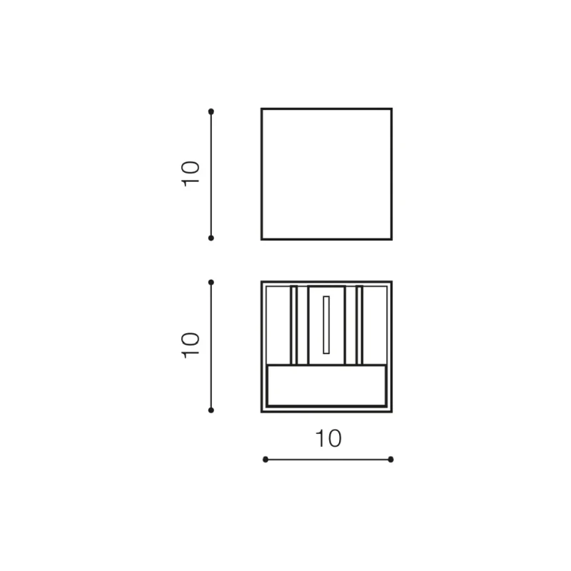 Aplică GAMBINO, gri deschis, finisaj mat, 230V, LED, 2x6W, 480lm, 3000K, CRI ≥80, IP54 2