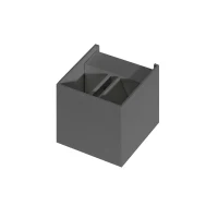 Aplică GAMBINO, gri închis, finisaj mat, 230V, LED, 2x6W, 480lm, 3000K, CRI ≥80, IP54