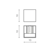 Aplică GAMBINO, alb, finisaj mat, 230V, LED, 2x6W, 480lm, 3000K, CRI ≥80, IP54 2