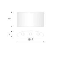 Aplică GINNA, gri închis, finisaj mat, 230V, LED, 6x6W, 508lm, 2900K, CRI ≥80, IP54 2