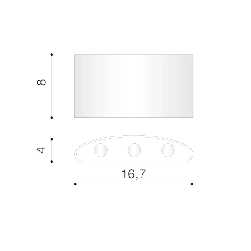 Aplică GINNA, gri închis, finisaj mat, 230V, LED, 6x6W, 508lm, 2900K, CRI ≥80, IP54 2