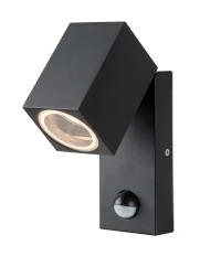 Aplică GORAN, negru, finisaj mat, 230V, GU10, 1x40W, IP54