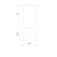 Spot aparent HUGO, alb, finisaj mat, 230V, GU10, 1x40W, IP20 2