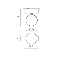 Spot aparent JERRY, alb, finisaj mat, 12V, AR111+ G5.3, 1x20W / 50W, Dimm, IP20 2